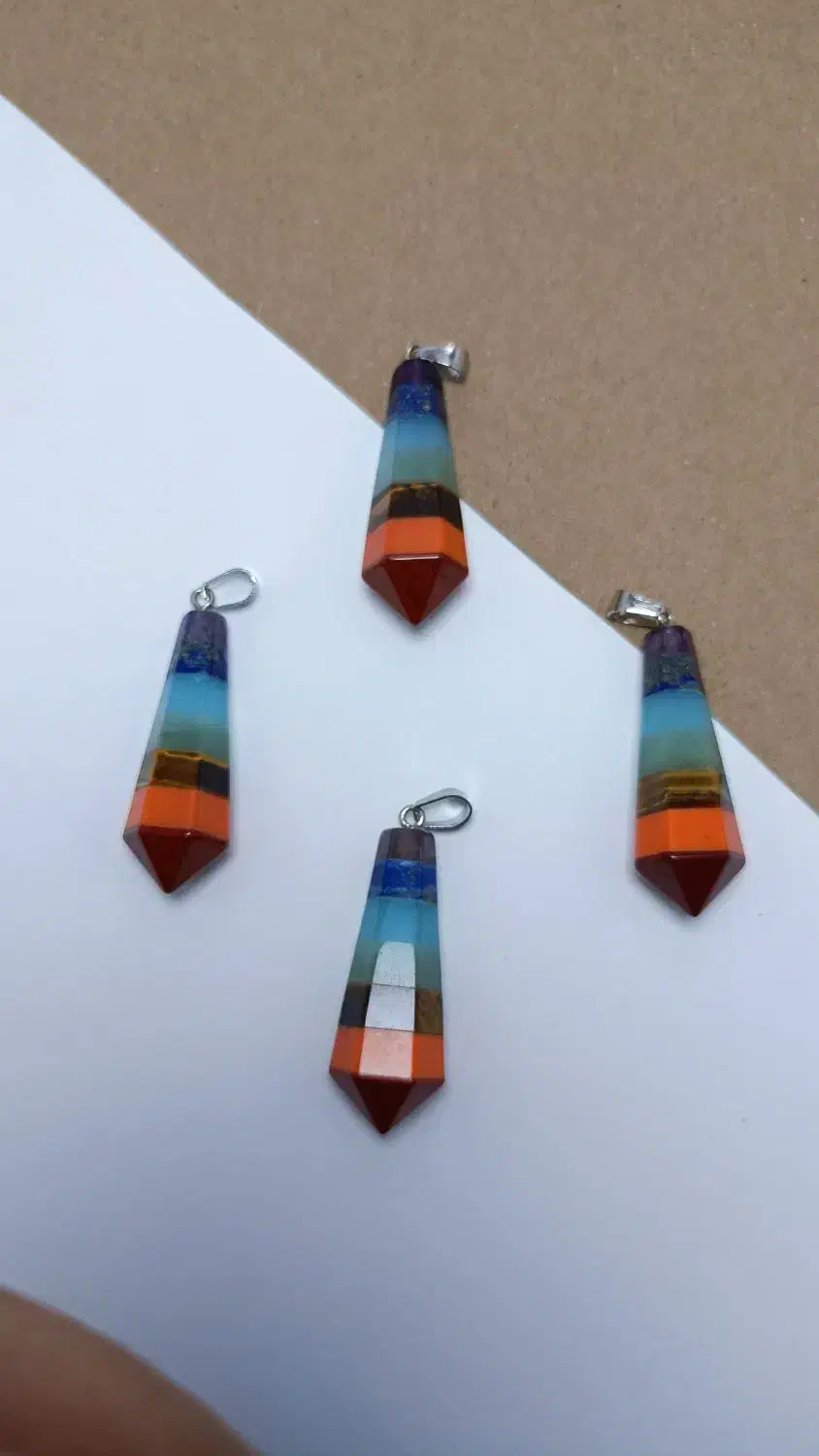 گردنبند سنگ هفت چاکرا وگوی سنگ هفت چاکرا|جواهرات|شیراز, کاراندیش|دیوار