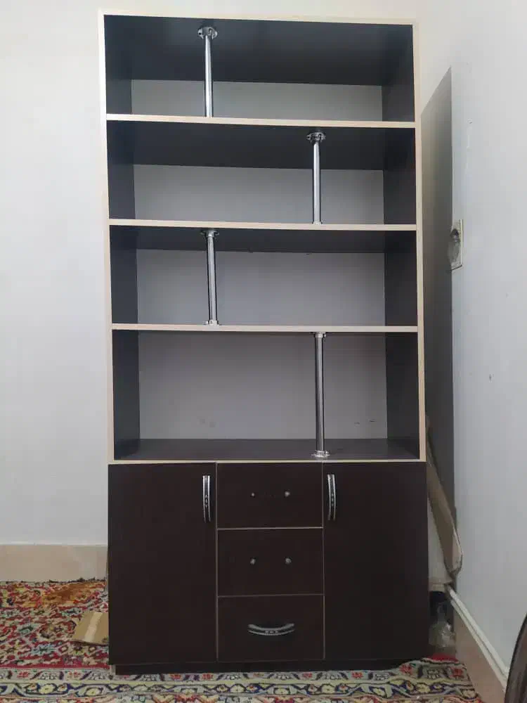 کتابخانه چوبی|کتابخانه، شلف، قفسه‌های دیواری|کوهدشت, |دیوار