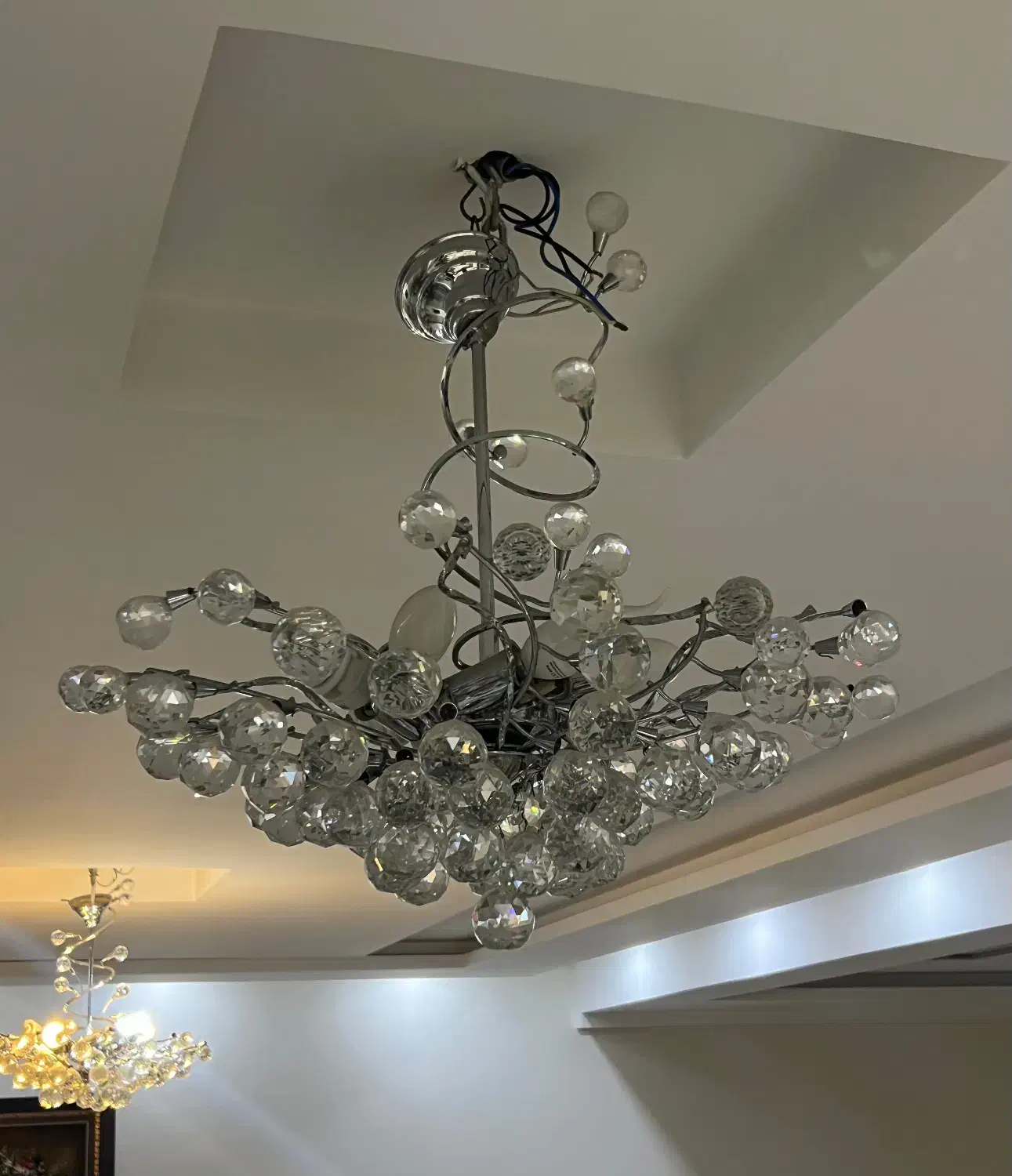 2 عدد لوستر کریستال|لوستر و چراغ آویز|تهران, امانیه|دیوار