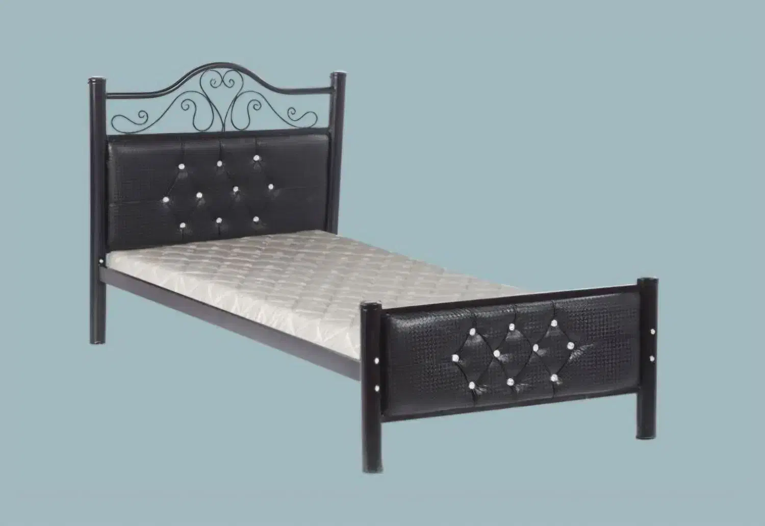 تخت تک نفره باتشک نو نو فلزوام دی اف|تخت و سرویس خواب|سنندج, |دیوار