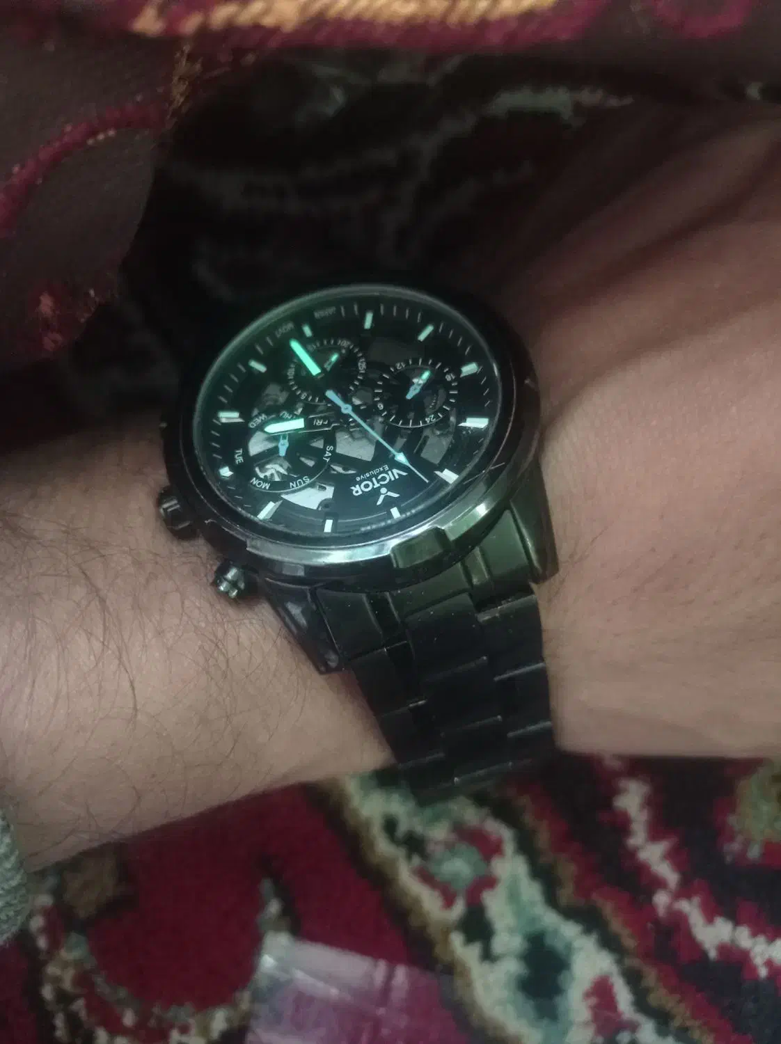 ساعت ویکتور اصل سه موتوره شب رنگ|ساعت|یزد, |دیوار