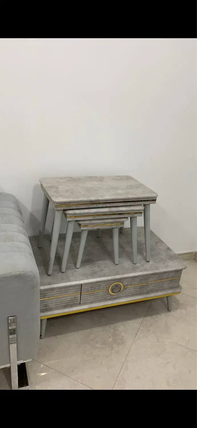 سرویس مبل صدف ۸ نفره همراه میزتلویزیون و جلو مبلی|مبلمان خانگی و میز عسلی|بوکان, |دیوار