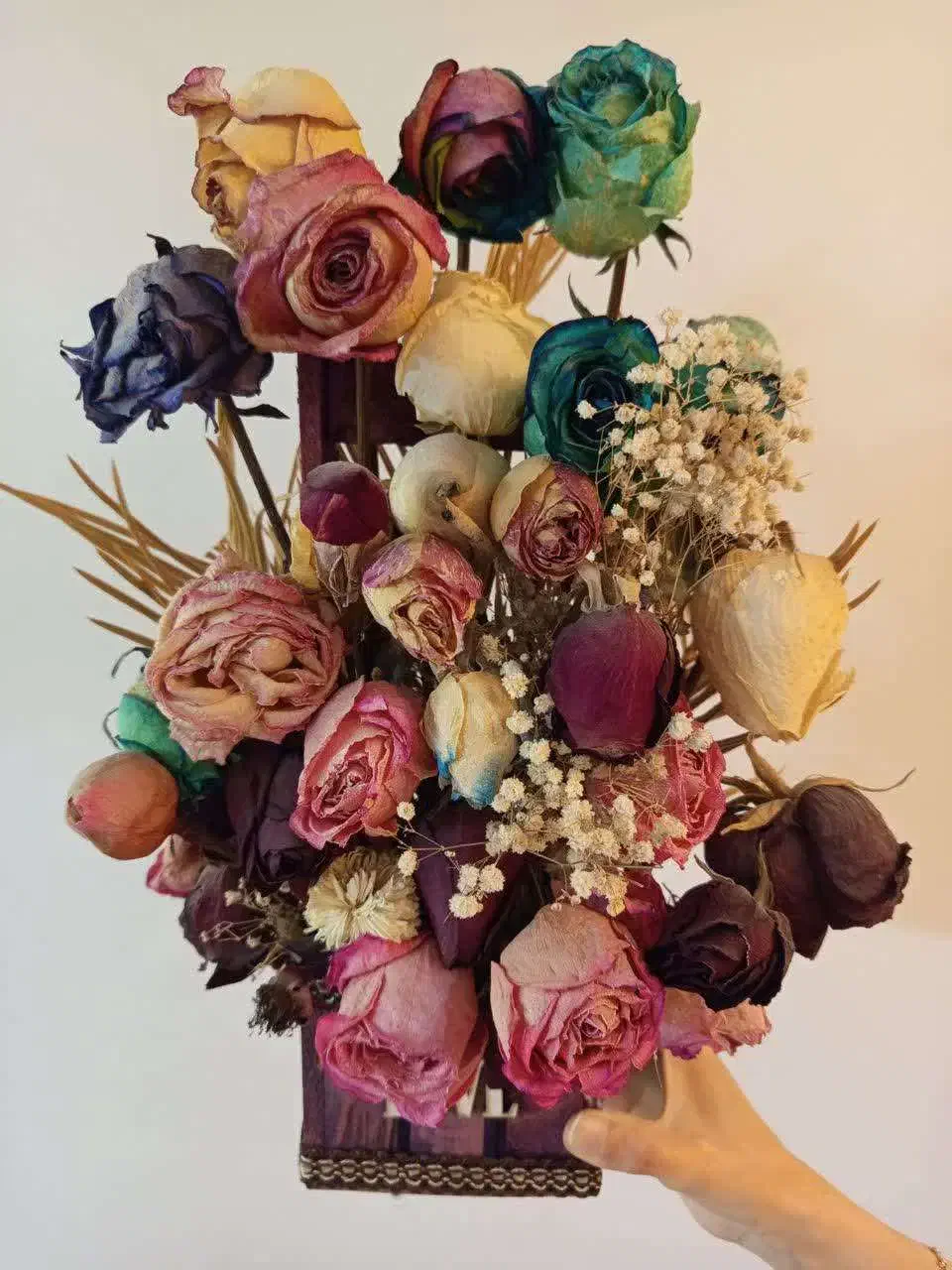 دو تا باکس دسته گل خشک و تمیز و زیبا- قیمت توافقی|گل مصنوعی|قم, باجک دو|دیوار