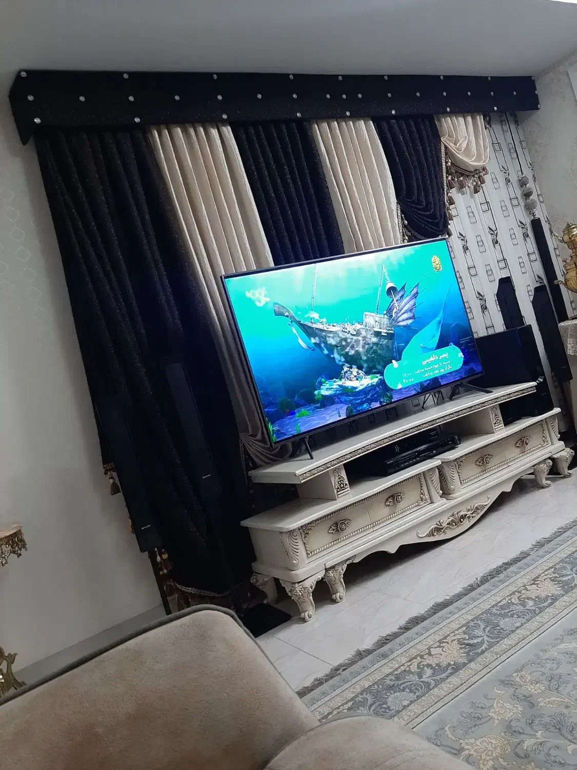 پرده|پرده، رانر، رومیزی|پاکدشت, شهرک امام رضا|دیوار