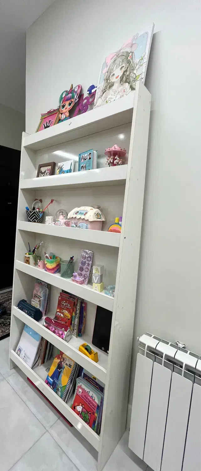 کتابخانه|کتابخانه، شلف، قفسه‌های دیواری|قائم‌شهر, |دیوار