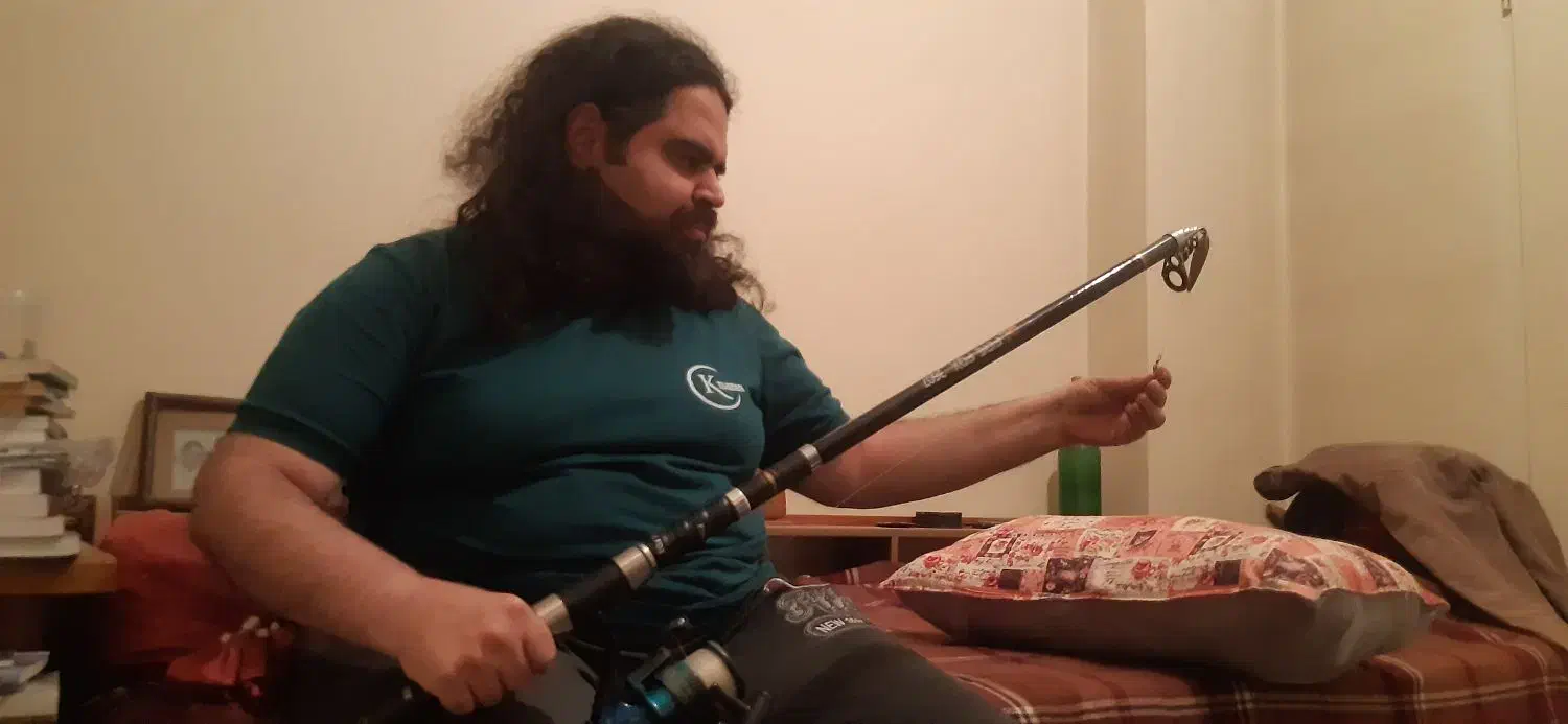 چوب و قرقره ماهیگیری|ماهیگیری|باغستان, |دیوار