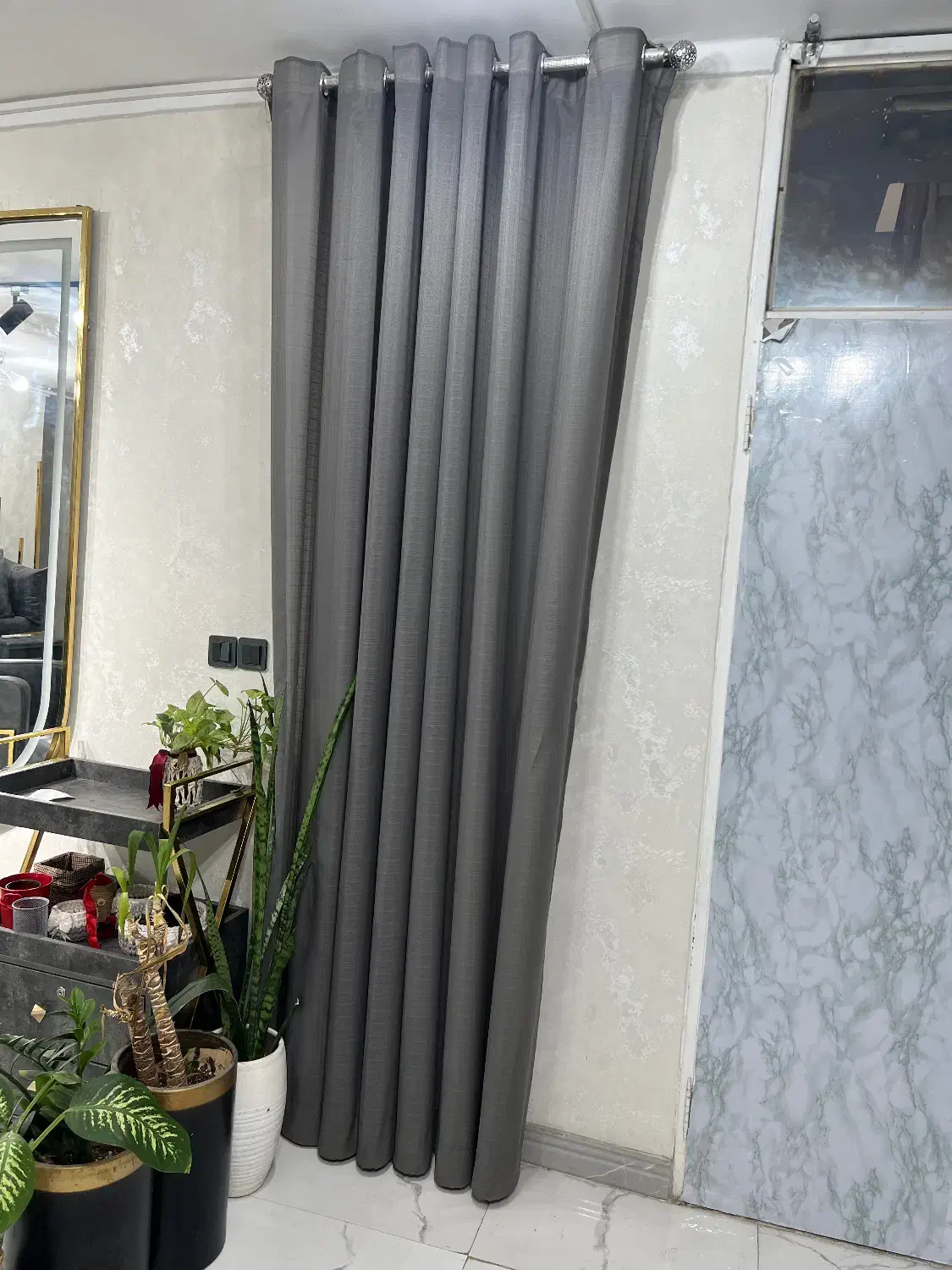 ۵عدد پرده دوخته شده آماده با میل پرده ها (ارزان)|پرده، رانر، رومیزی|فومن, |دیوار