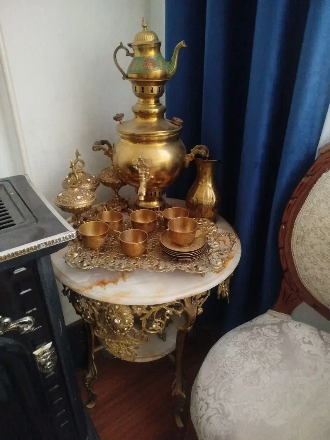 سرویس سماور  و میز|صنایع دستی و سایر لوازم تزئینی|بستان آباد, |دیوار