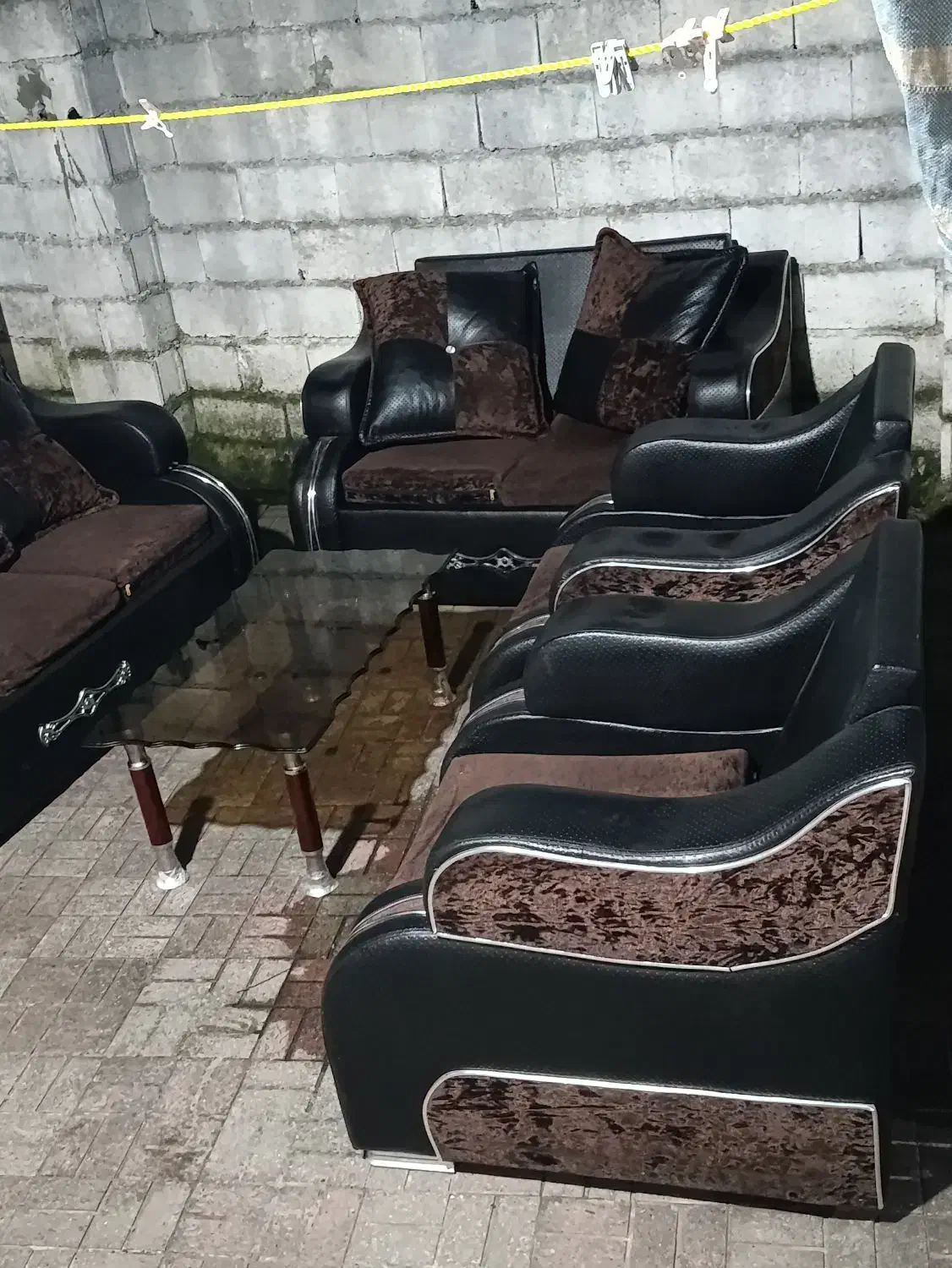 مبل ۷ نفره سالم|مبلمان خانگی و میز عسلی|رشت, معلولین|دیوار