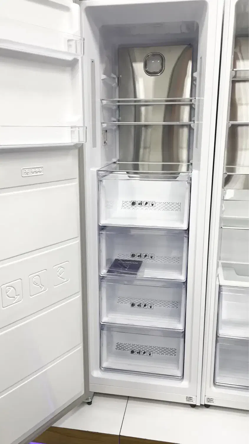 یخچال فریزر دوقلو ایکس ویژن مدل ۶۲۵ داخل استیل|یخچال و فریزر|کرمانشاه, |دیوار