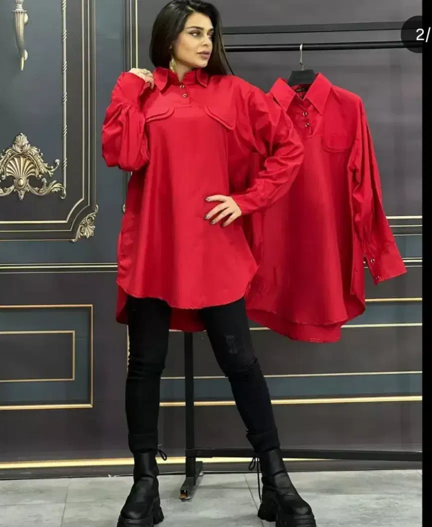 شومیز قرمز یلدایی|لباس|کلاچای, |دیوار