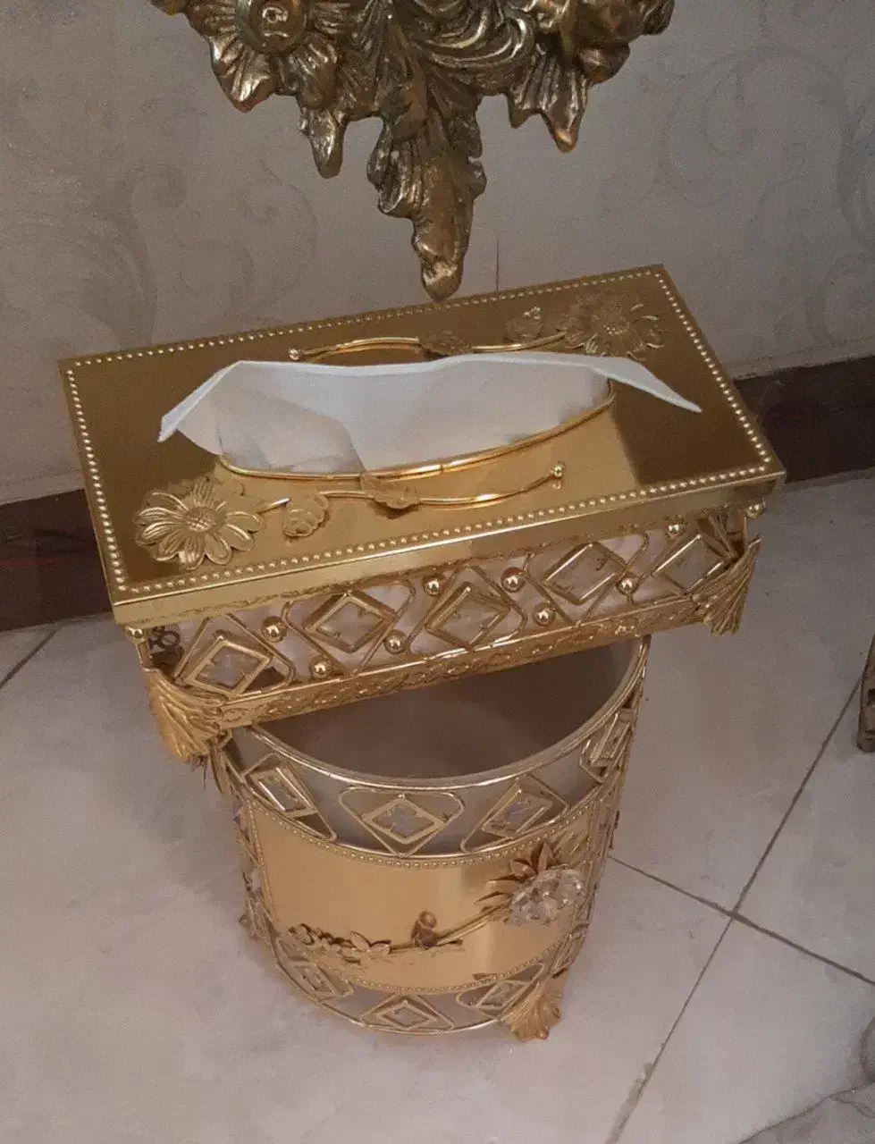 سطل وجا دستمال رنگ ثابت|صنایع دستی و سایر لوازم تزئینی|پاکدشت, پاکدشت (مامازند)|دیوار