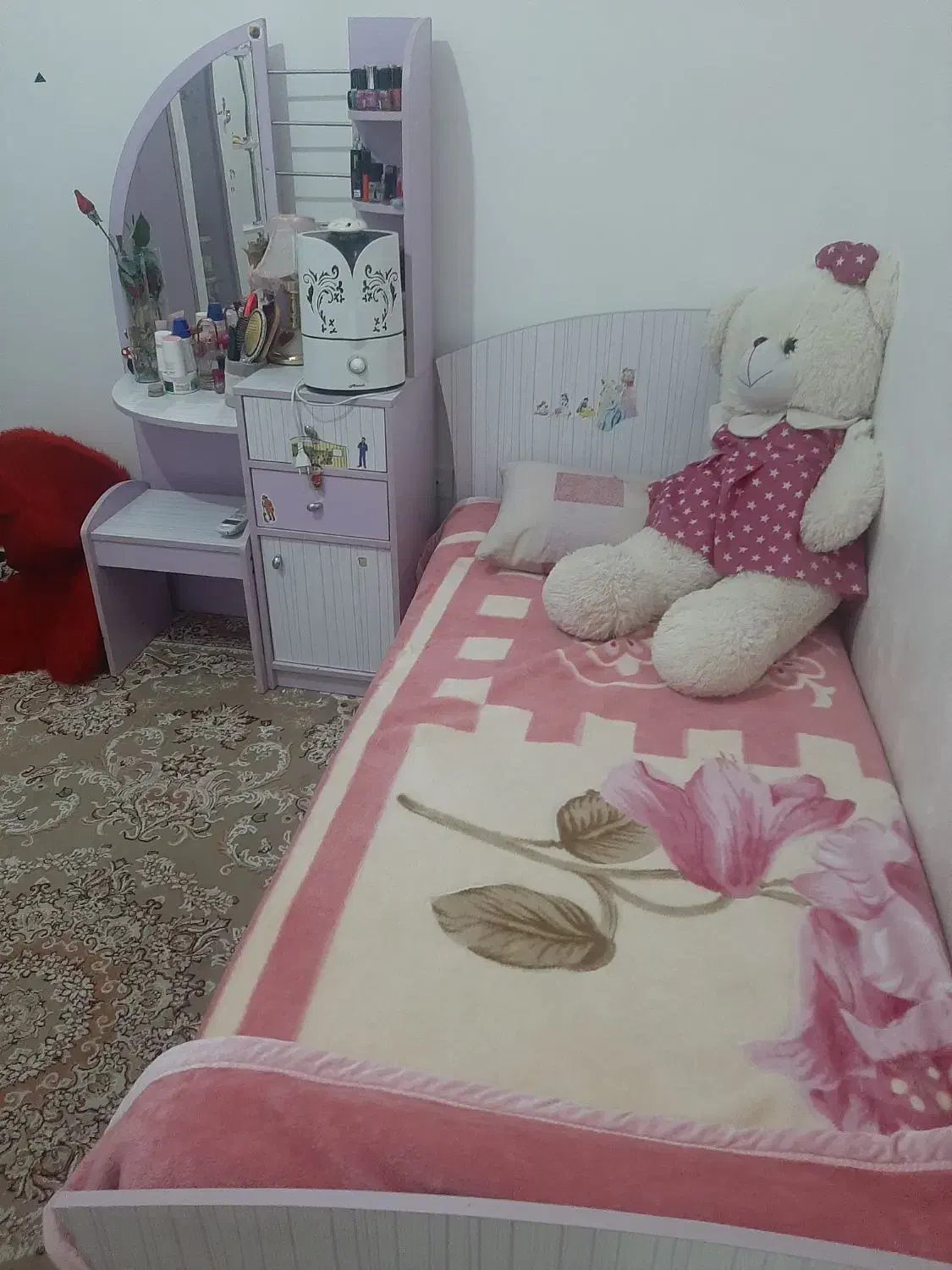 سرویس کمد و تخت نوجوان|تخت و سرویس خواب|قم, دانش|دیوار