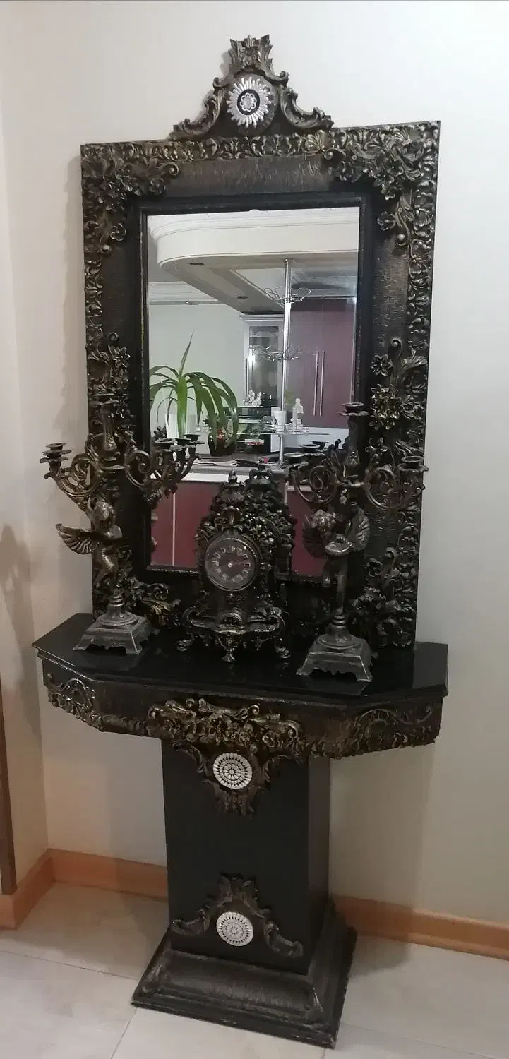 آینه شمعدان|آینه|اصفهان, طامه|دیوار