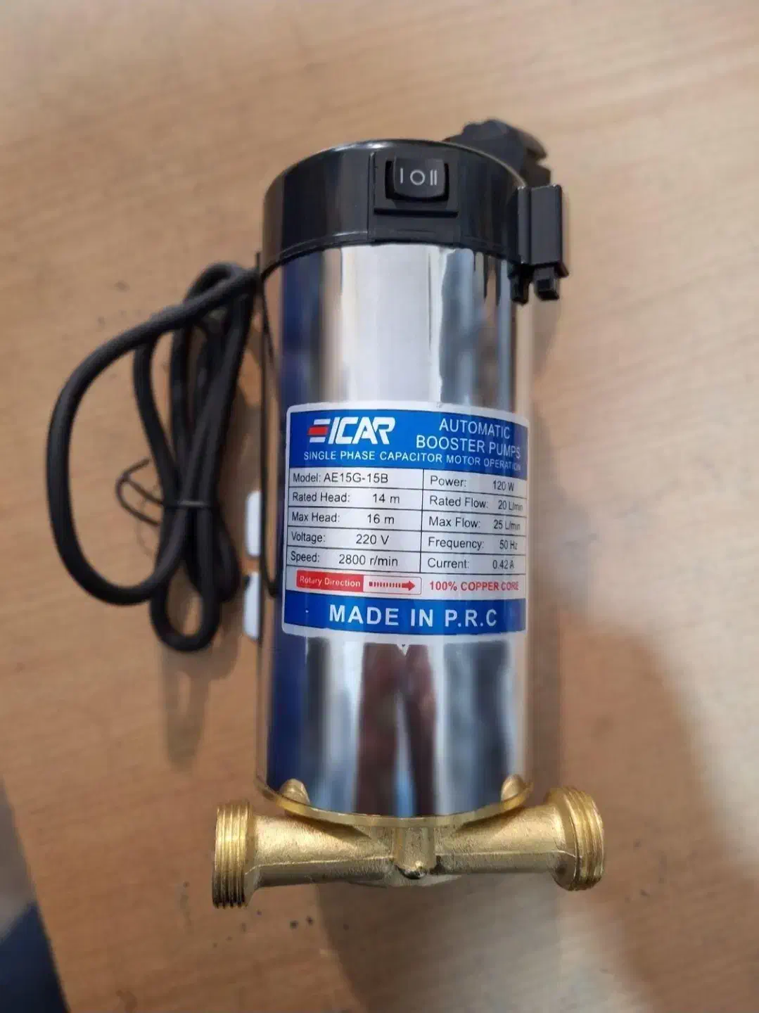 پمپ آب پشت آبگرمکنی زیر پکیچی 120وات مس ایکار|مصالح و تجهیزات ساختمان|هشتگرد, شهرک راه آهن|دیوار