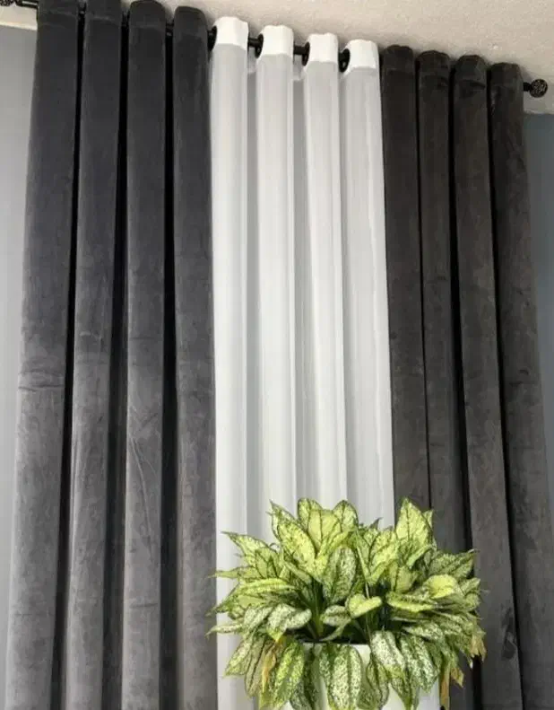 حراج جفت پرده مخمل کالیفرنیا طوسی|حراج|دماوند, گیلاوند|دیوار