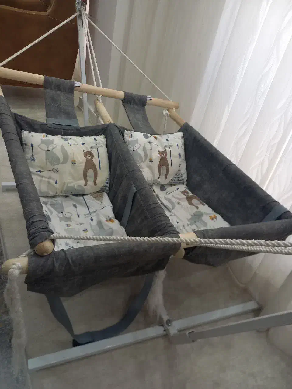 گهواره دوقلو|تخت و سرویس خواب|تاکستان, |دیوار