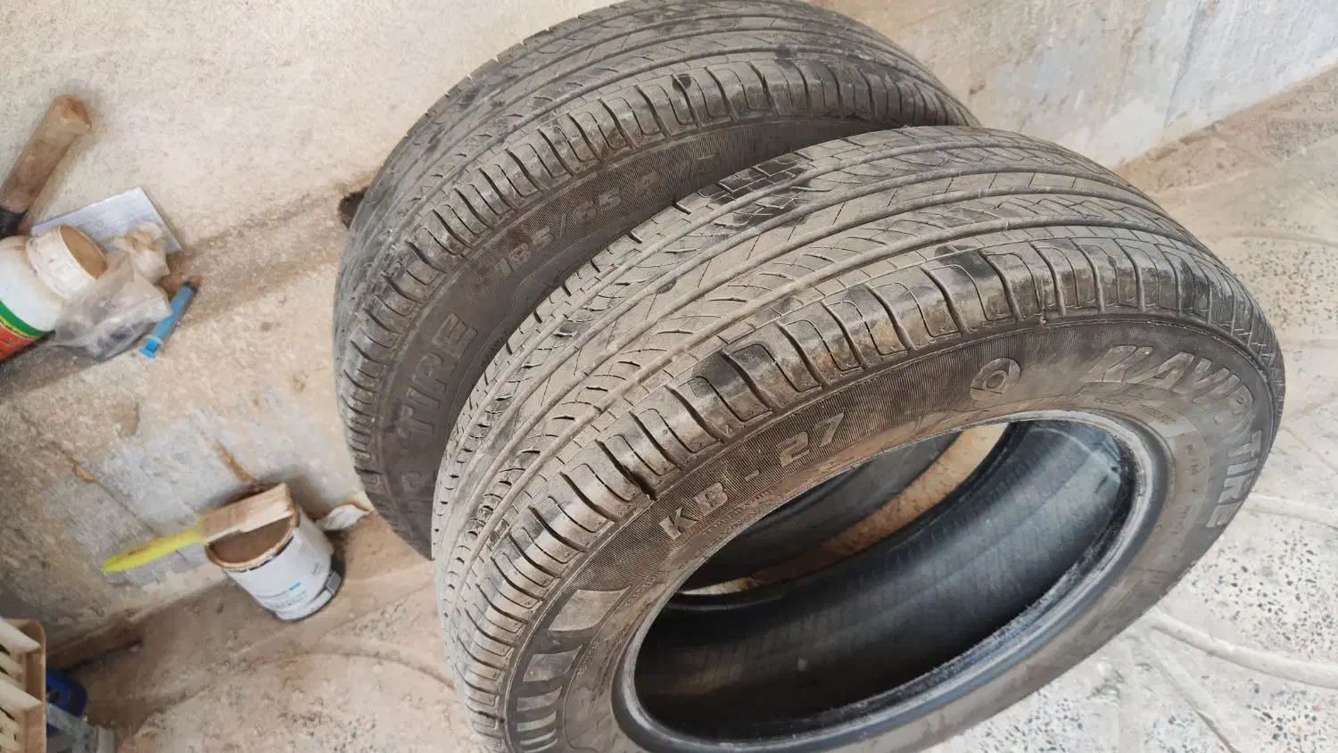 یک جفت لاستیک ۱۵ در حد نو حاجی آباد|قطعات یدکی و لوازم جانبی|حاجی آباد, |دیوار