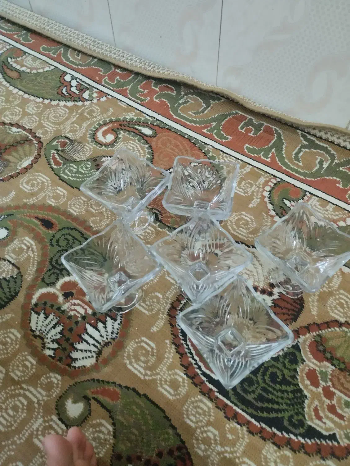 پیاله شیشه اجیل خوری|ظروف سرو و پذیرایی|قم, ولیعصر|دیوار