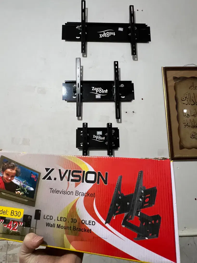 انواع براکت های دیواری زیرو پوینت و محافظ صفحه|میز تلویزیون|قم, علی آباد|دیوار