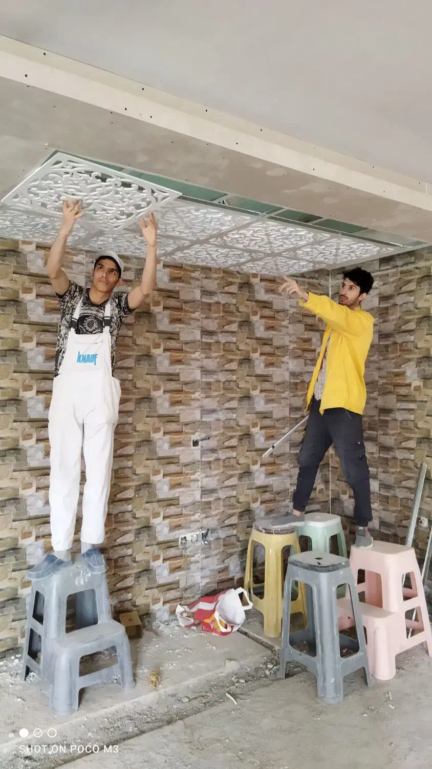 اجرای کناف ونصب دکور تلویزیون وماربل شیت لاین نوری|خدمات پیشه و مهارت|تهران, بلورسازی|دیوار