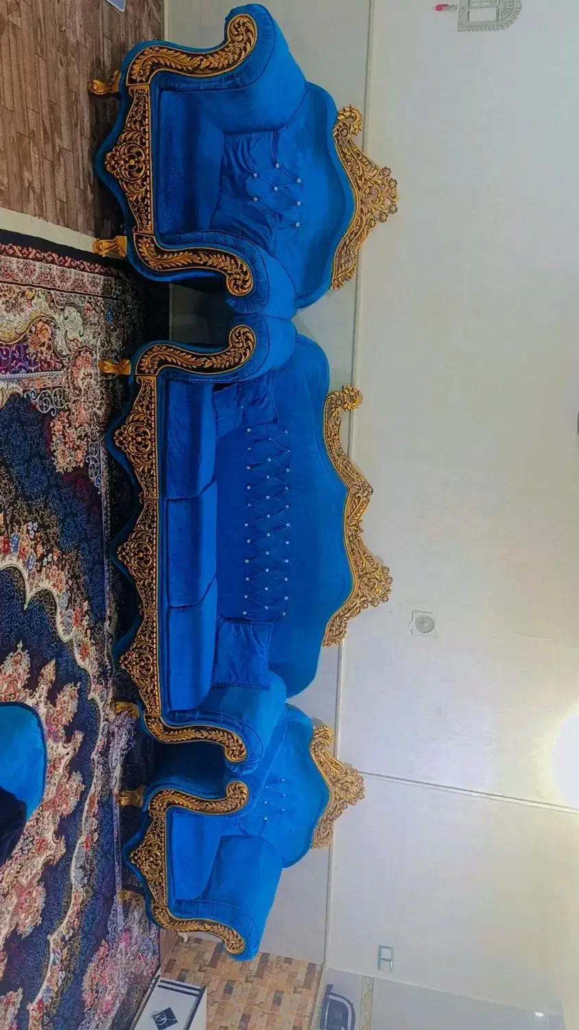 مبل 7نفره سلطنتی|مبلمان خانگی و میز عسلی|نیشابور, خیام|دیوار