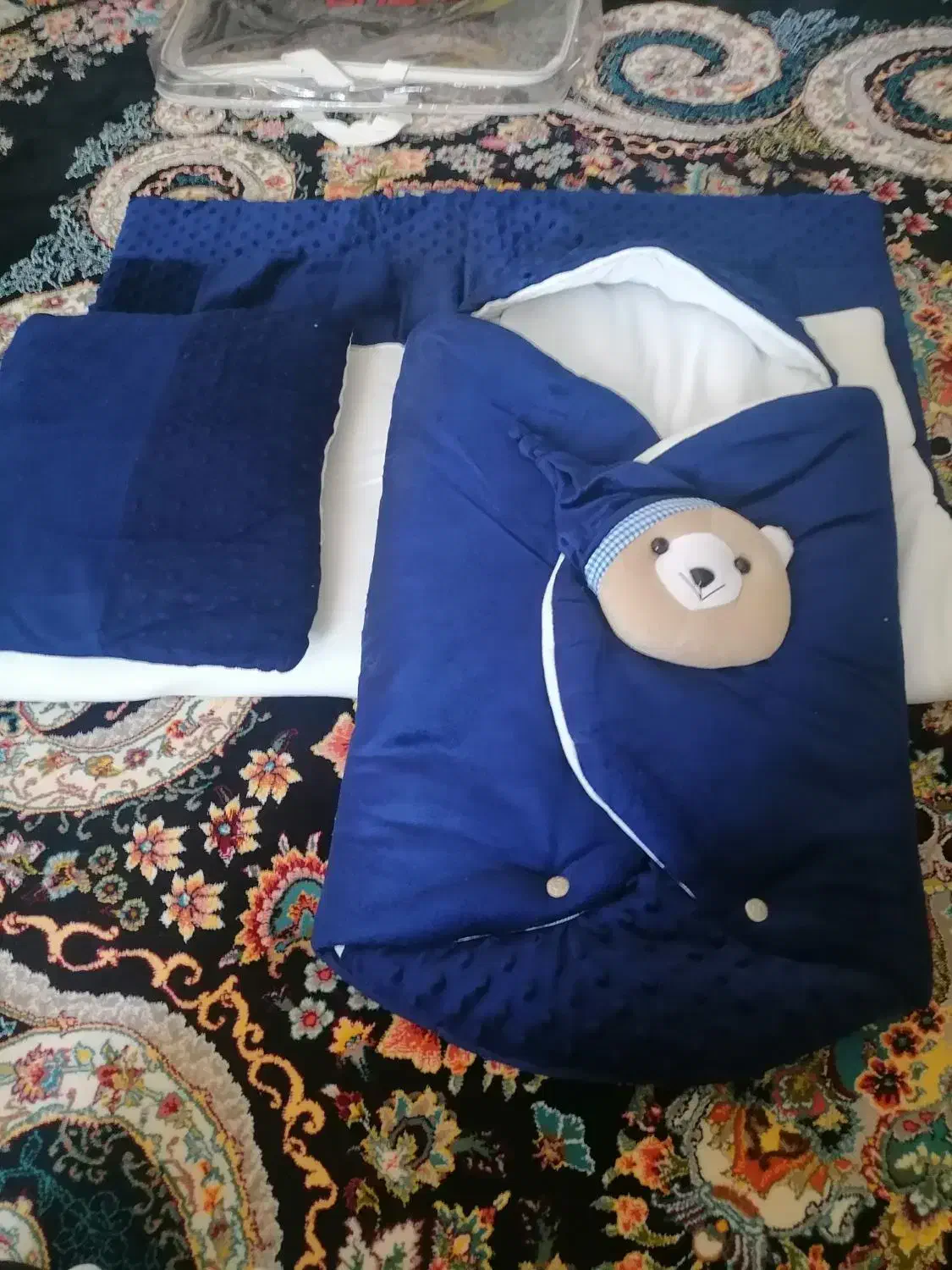 سرویس خواب مخملی باطرح خرس|تخت و سرویس خواب|قم, علی آباد سعدگان|دیوار