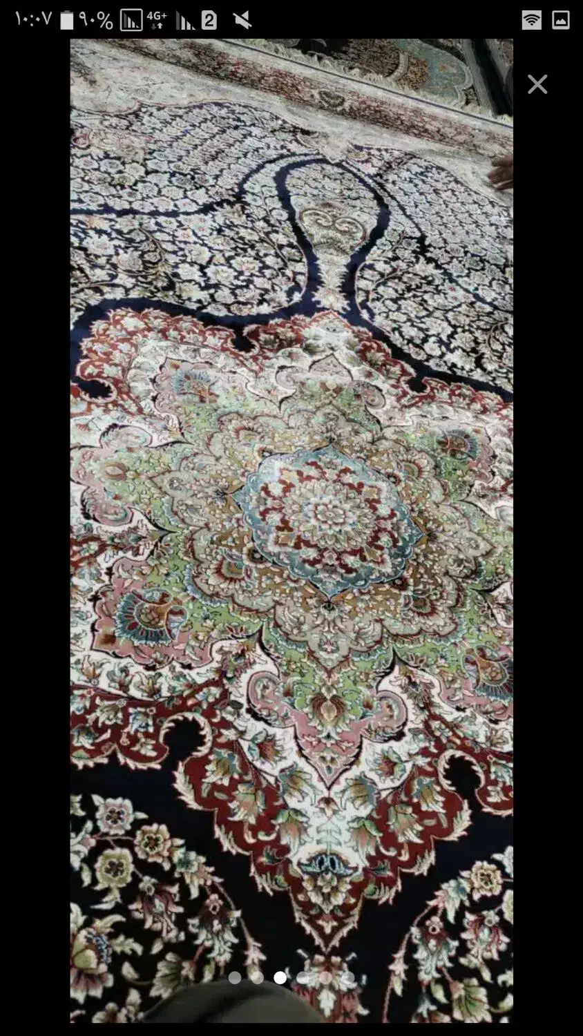 فرش 12 متری ابریشم|فرش|دورود, |دیوار