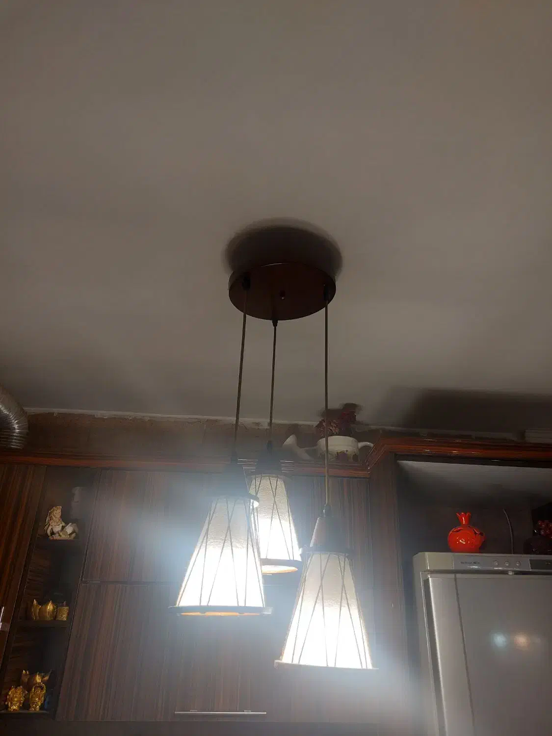 لوستر ۳ شاخه طرح چوب|لوستر و چراغ آویز|تهران, تهراننو|دیوار