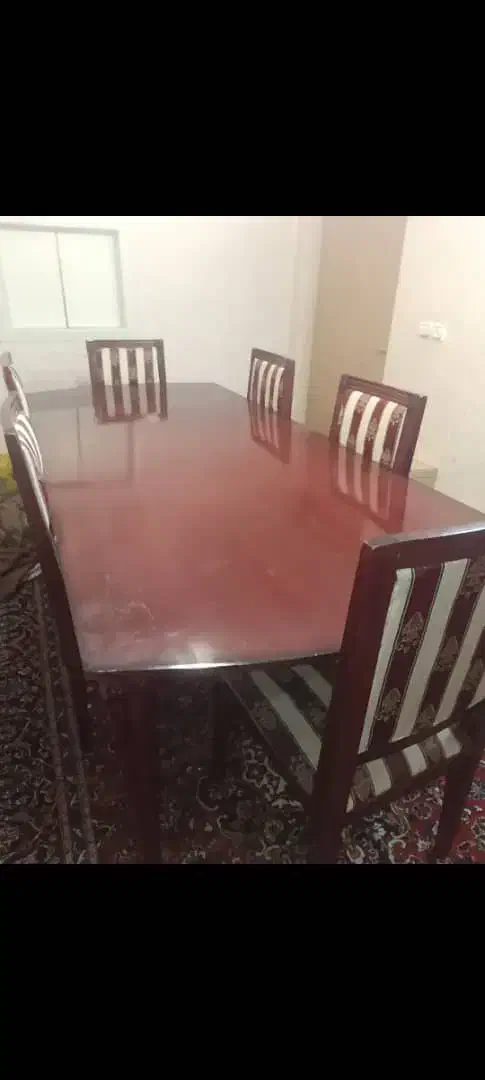 میز نهارخوری 10 نفره چوب گردو|میز و صندلی غذاخوری|شیراز, ارم|دیوار