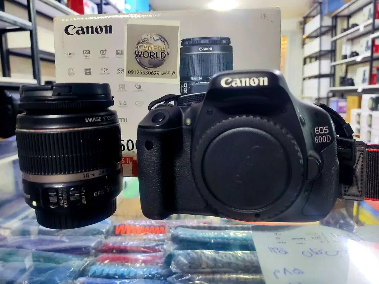 دوربین کانن مدل 600D با لنز 18.55|دوربین عکاسی و فیلمبرداری|قم, دورشهر|دیوار