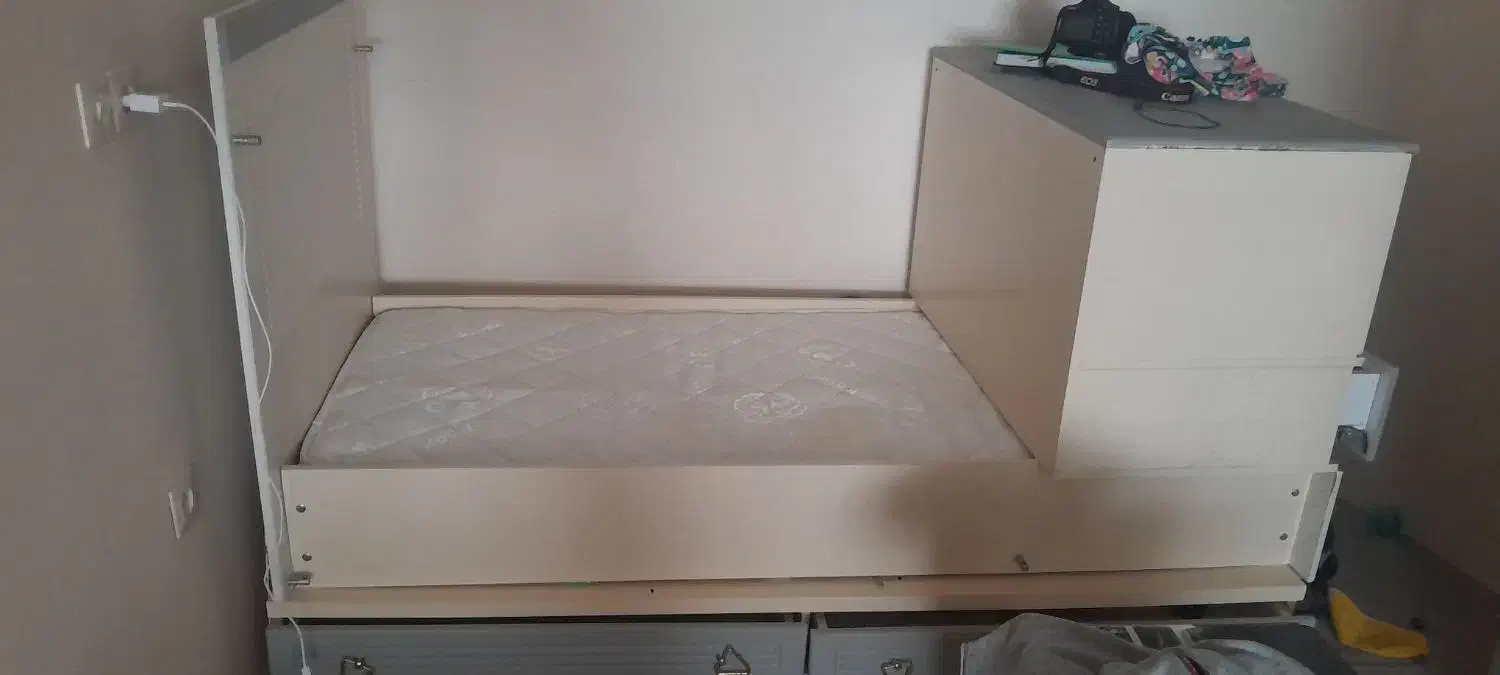 تخت دو منظوره کودک و نوجوان|تخت و سرویس خواب|بهار, |دیوار