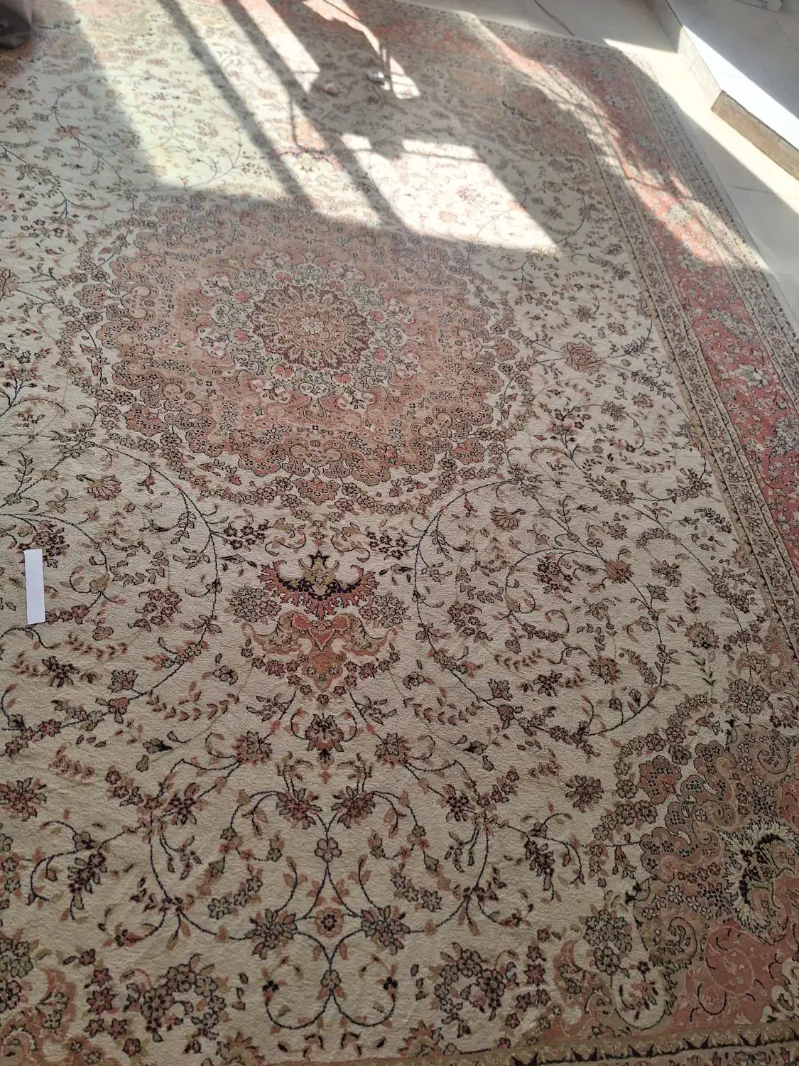 فرش ۱۲ متری زمینه کرم|فرش|جویبار, |دیوار