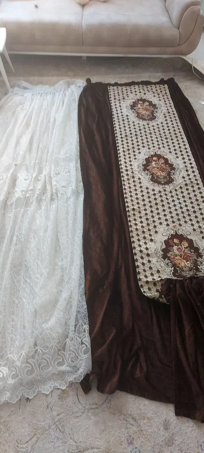 پرده به همراه دستک|پرده، رانر، رومیزی|مشهد, امام خمینی|دیوار