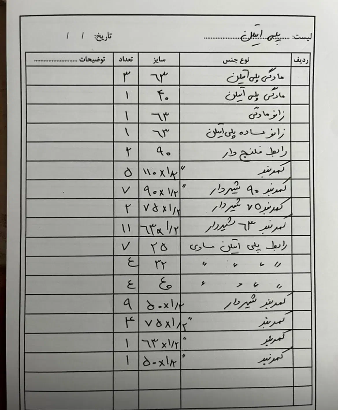 اتصالات و کلمپ پلی اتیلن‌ و شیر فلکه چدنی|مصالح و تجهیزات ساختمان|تهران, چیتگر جنوبی|دیوار