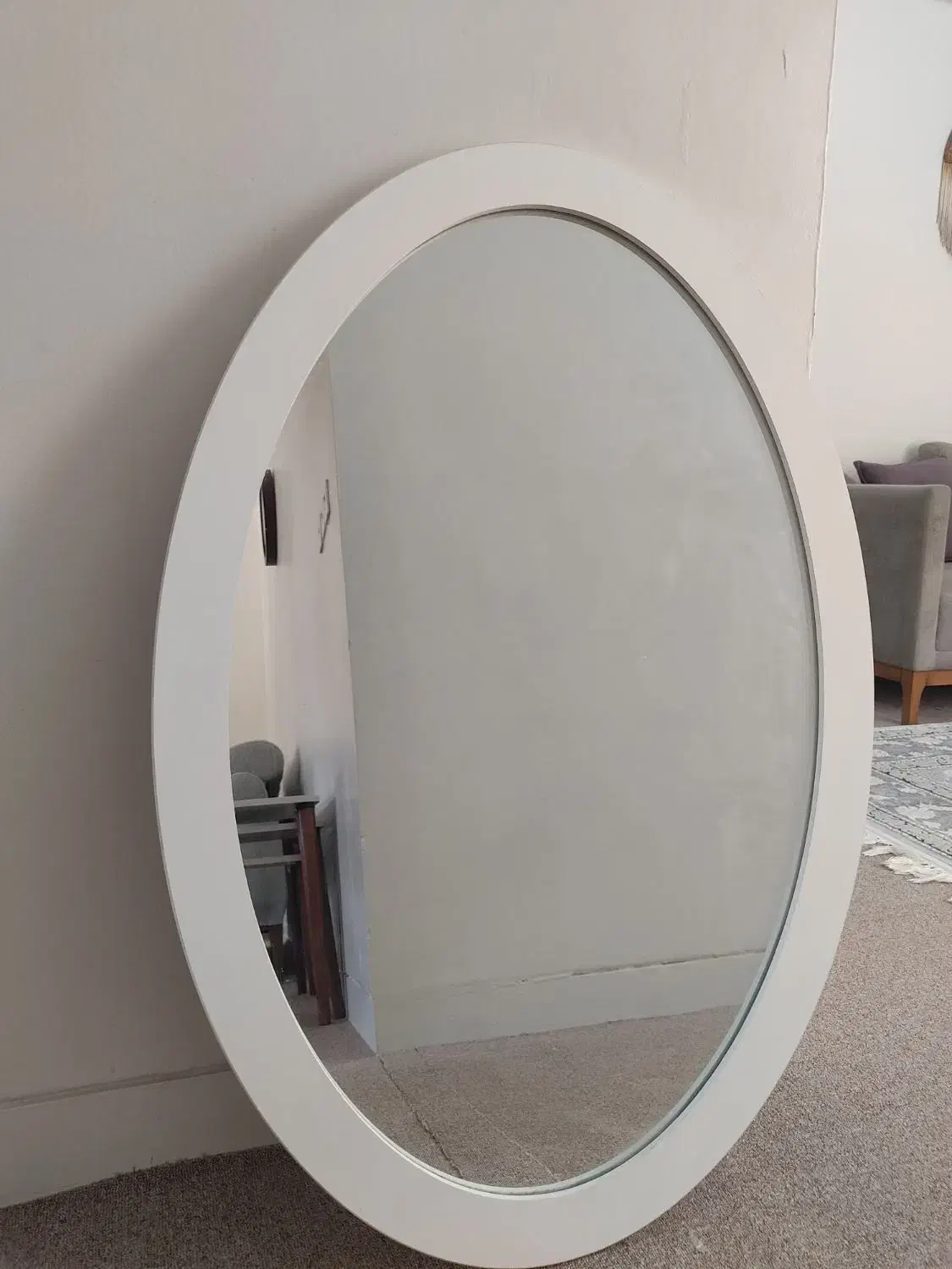 اینه بیضی باجنس اینه ضخیم|آینه|جم, |دیوار