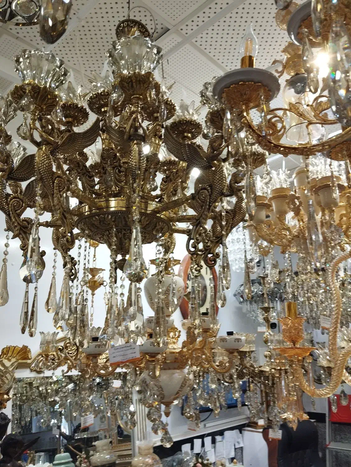 لوستربرنزی|لوستر و چراغ آویز|اردبیل, |دیوار