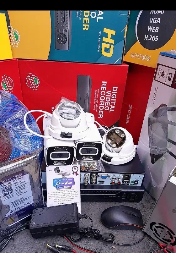 /دوربین مداربسته شلینگی صنعتی چهار دوربینه دیدرنگی|دوربین مداربسته|شهرکرد, |دیوار