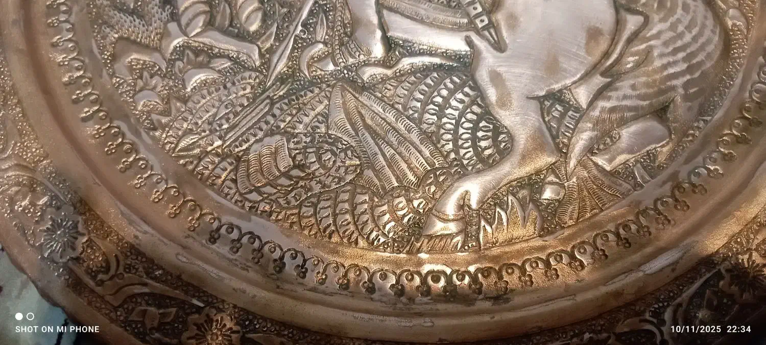 سینی قلم مسی|صنایع دستی و سایر لوازم تزئینی|محمدشهر, شهرک پیام (مهرالبرز)|دیوار