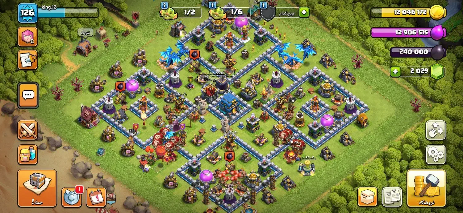 اکانت کلش تاون 12 مکث|کنسول، بازی ویدئویی و آنلاین|بروجرد, |دیوار