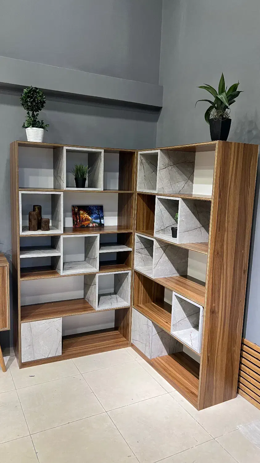 کتابخانه پازلی|کتابخانه، شلف، قفسه‌های دیواری|کیش, |دیوار