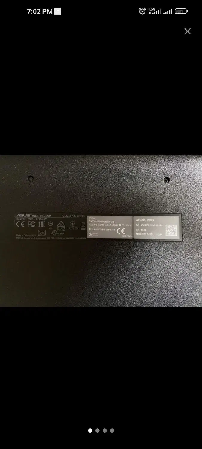 لب تاپ asusمدل x543m|رایانه همراه|فردیس, مجموعه کارخانه جات مپنا|دیوار