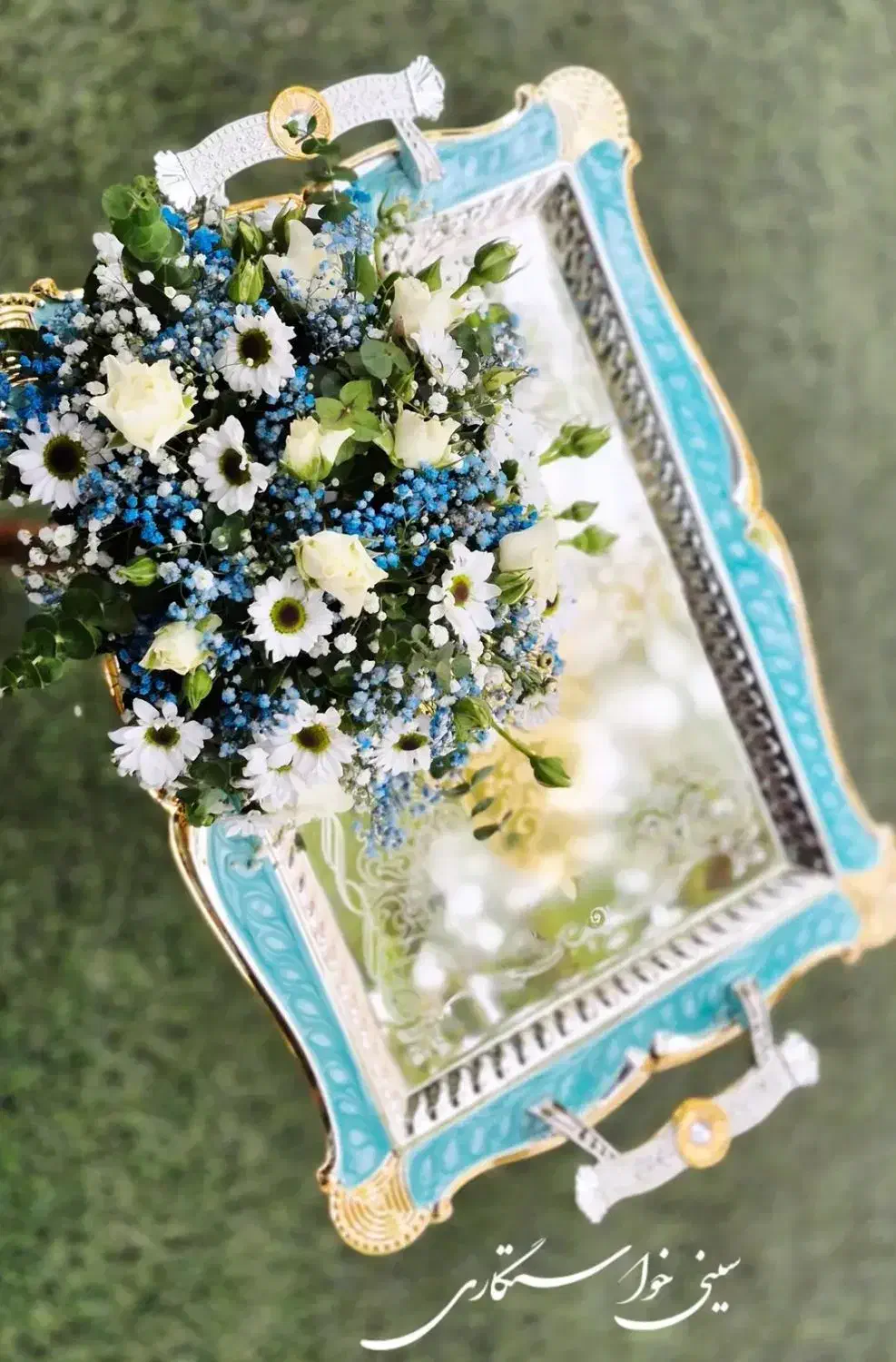 تزیین سینی وفنجان خواستگاری|صنایع دستی و سایر لوازم تزئینی|رشت, باهنر|دیوار