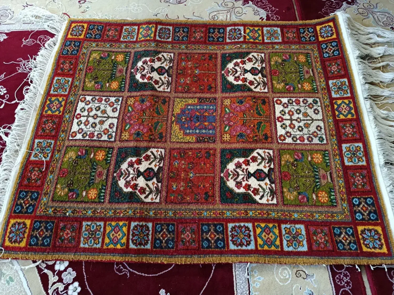 قالیچه دستبافت نو|فرش|لردگان, |دیوار