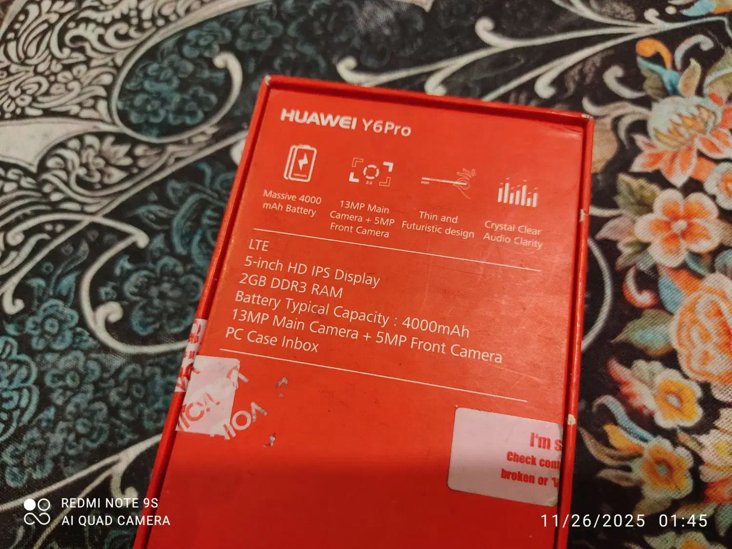 گوشی هوآوی Y6 Pro 4G|موبایل|کرج, بنیاد|دیوار