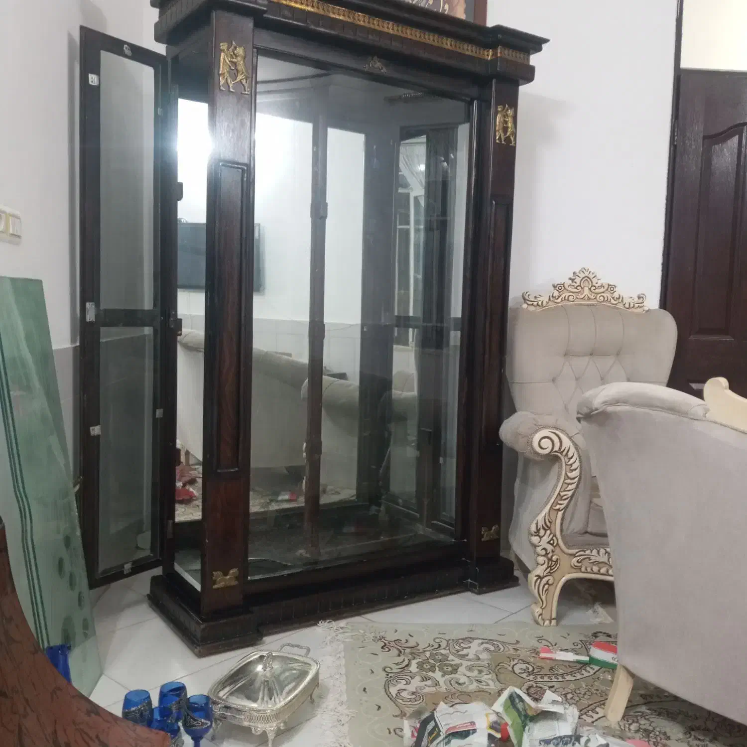 گنجه بوفه بزرگ شیک|بوفه، ویترین، کنسول|مشهد, رسالت|دیوار