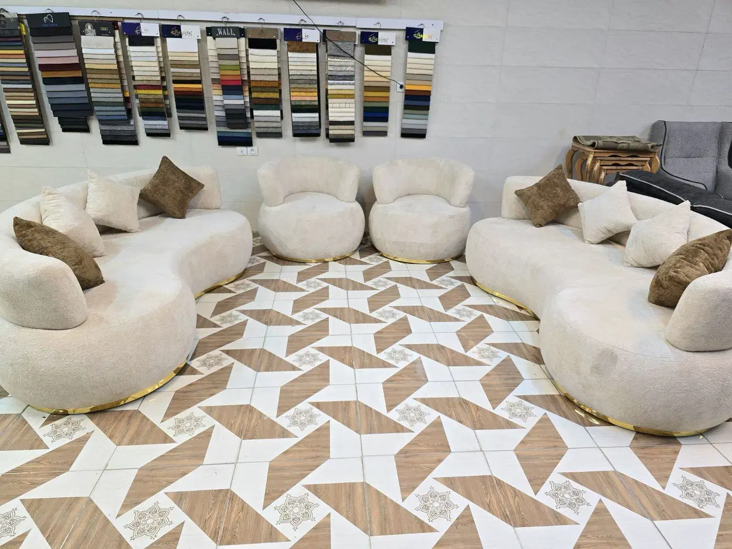 مبل 8نفره مینیمال لوبیایی|مبلمان خانگی و میز عسلی|یزد, |دیوار