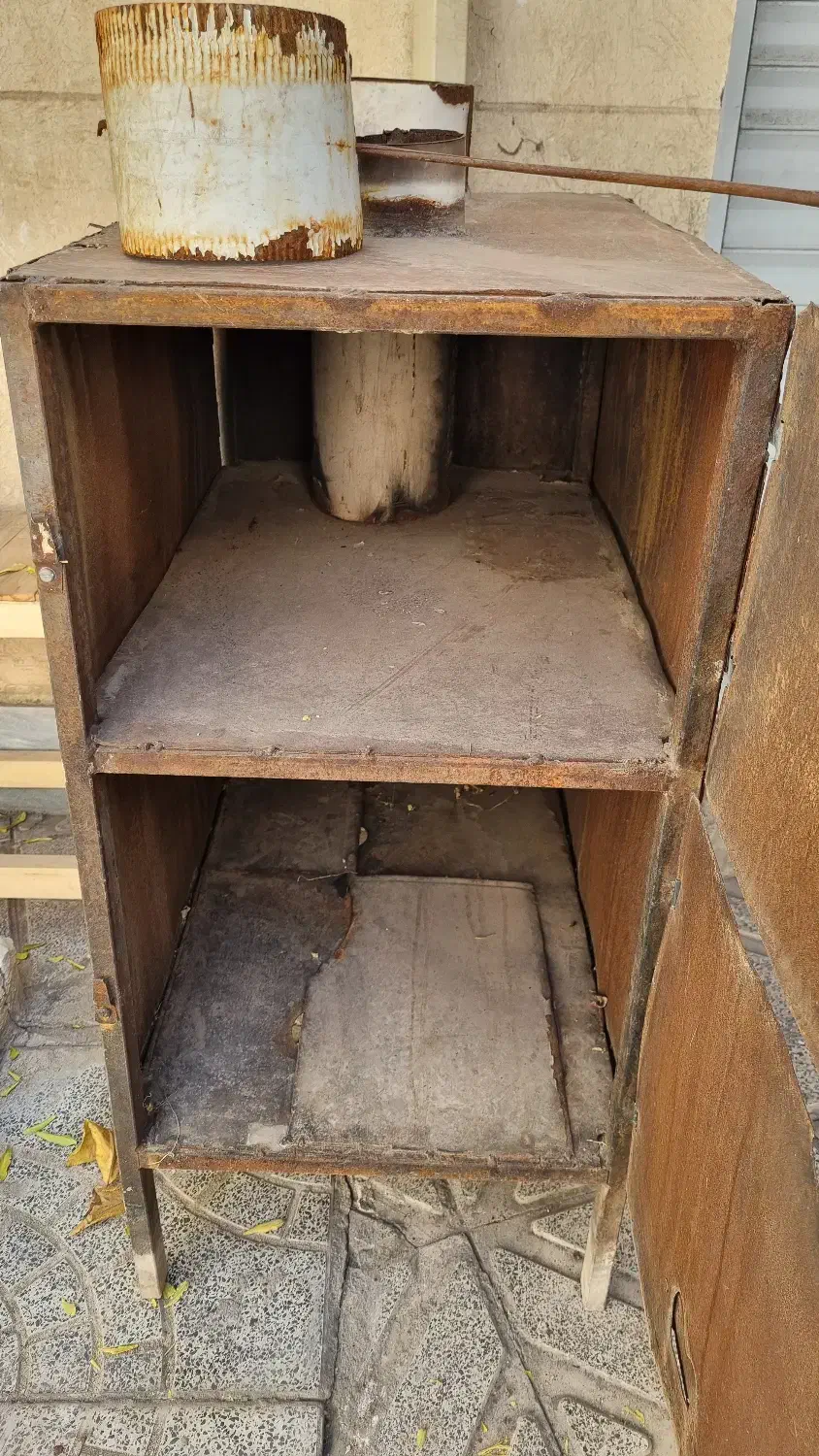 فروش بخاری هیزمی فر دار دو طبقه|بخاری، هیتر، شومینه|میانه, |دیوار