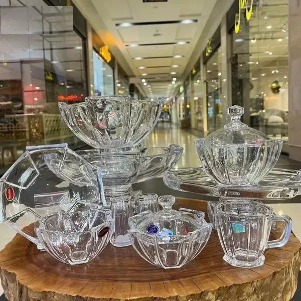 سرویس کریستال 45 پارچه|ظروف سرو و پذیرایی|مشهد, زمرد|دیوار