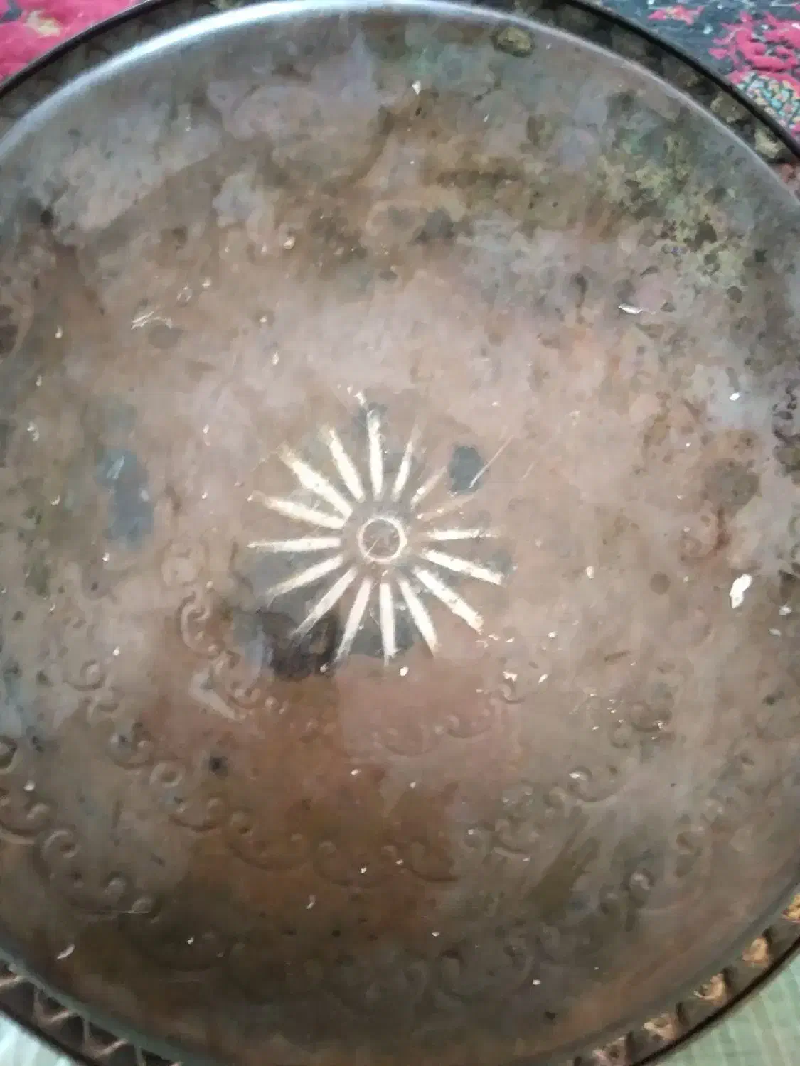 یک سینی ویک هونگ قدیمی|کلکسیون اشیاء عتیقه|منجیل, |دیوار